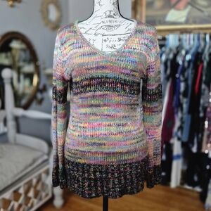 Ultra Flirt Rainbow LGBTQ+ PRIDE V-Neck Sweater Large